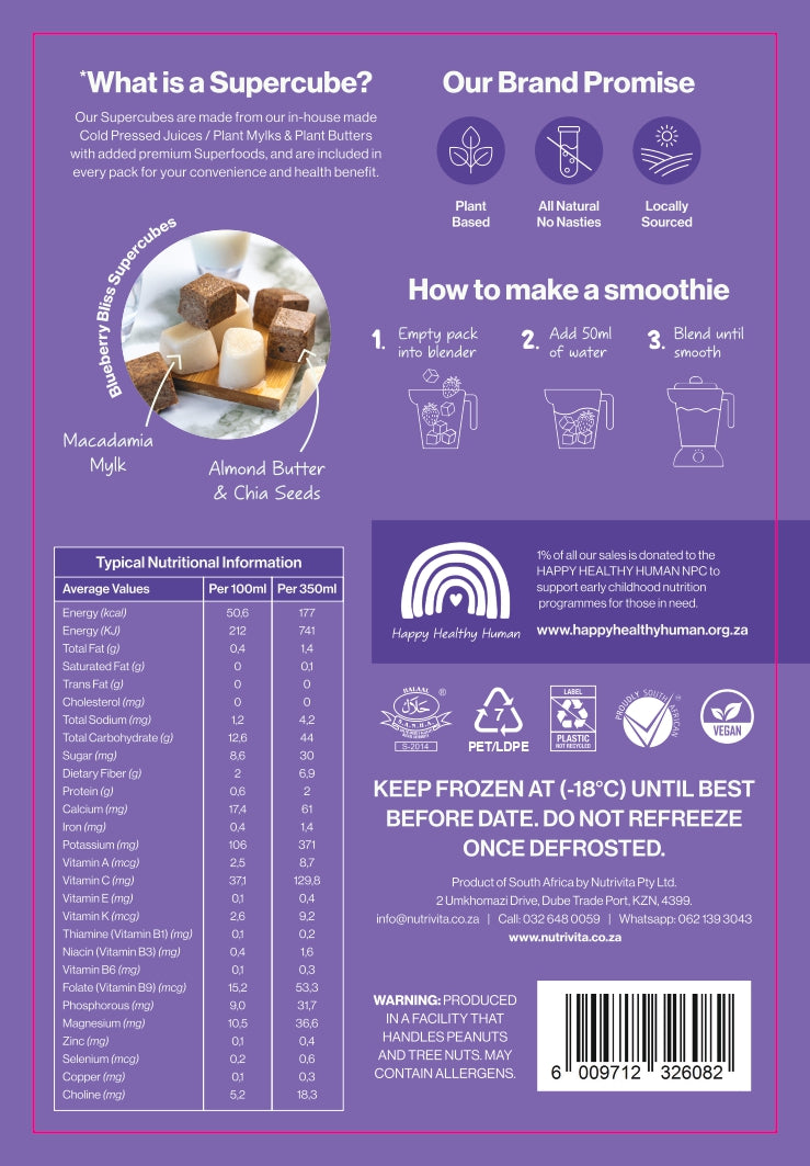 BlueBerry Bliss Superfood Smoothie - 6pc