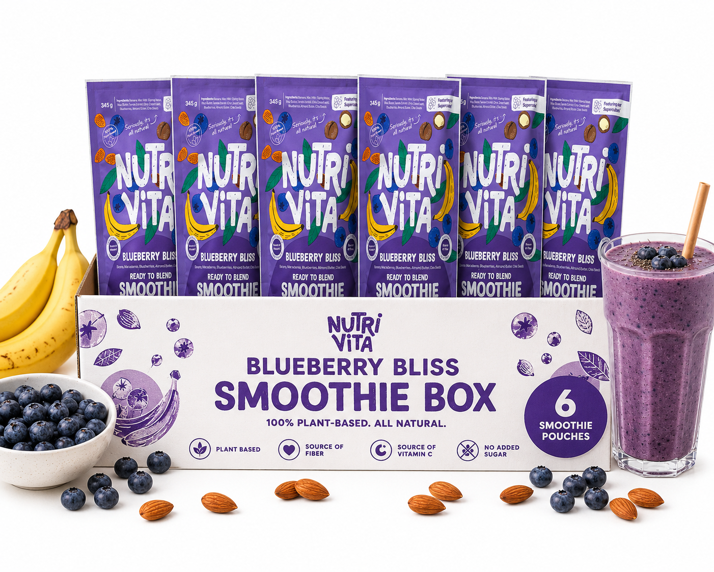 BlueBerry Bliss Superfood Smoothie - 6pc