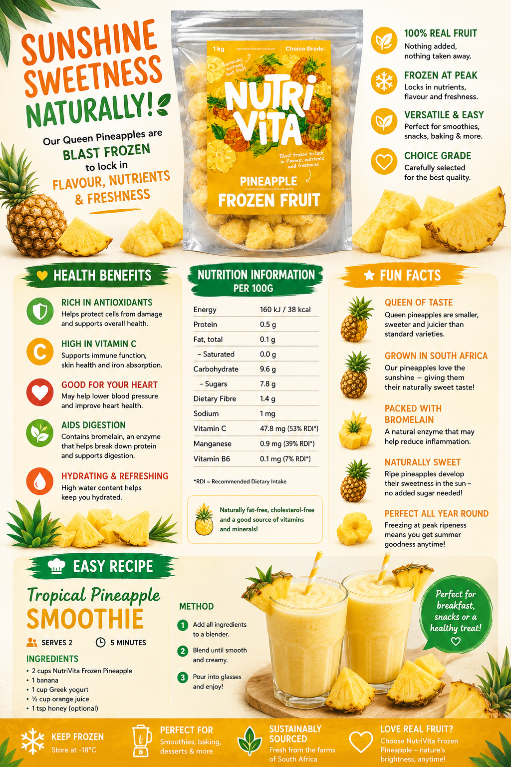 Frozen Pineapple — 3 x1kg